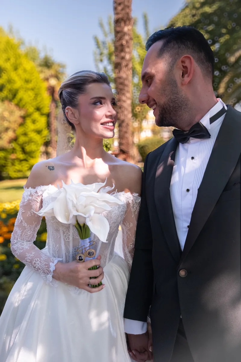 Düğün çekimi — gelin ve damat
